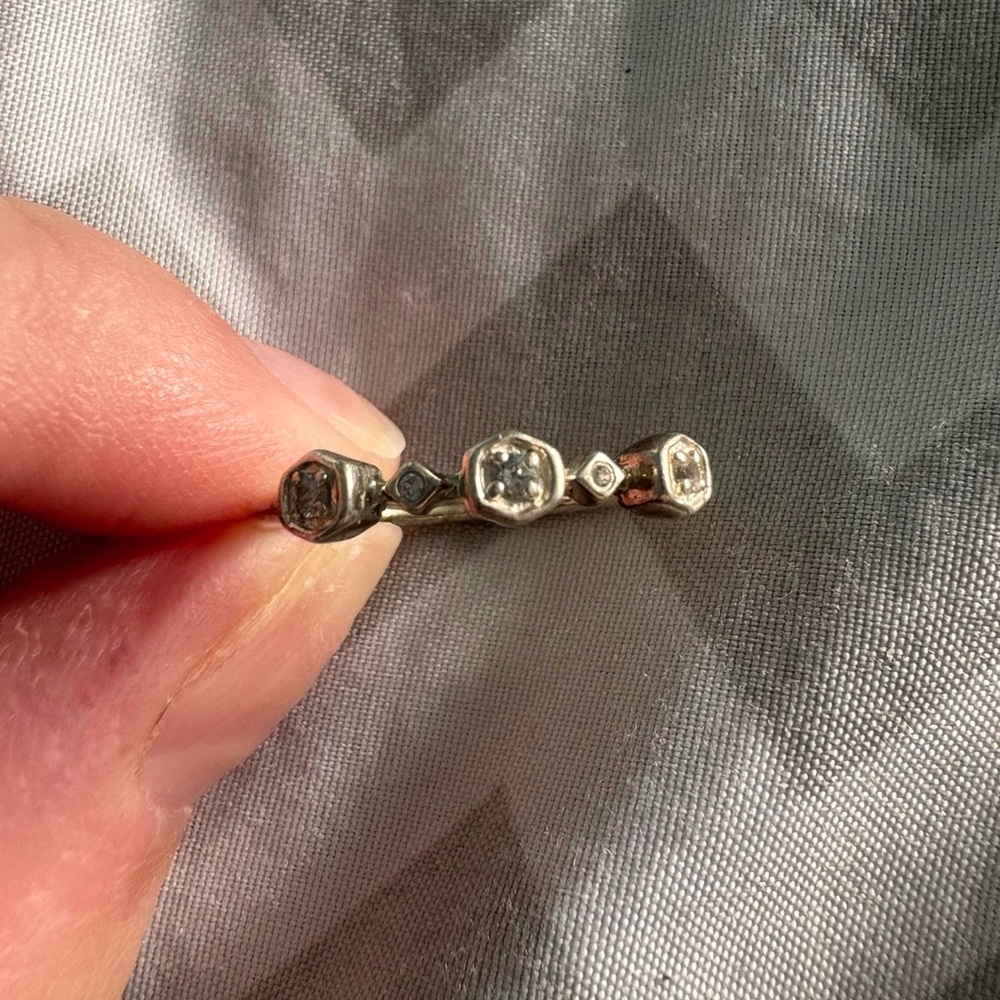 Kendra Scott Sterling Silver Davie Trio Ring Size 8